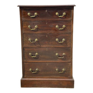 Antique English Mahogany Chest For Sale