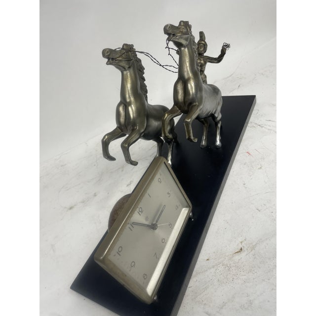Black Vintage Liberty Clock with Roman Sculpture, 1920s For Sale - Image 8 of 11