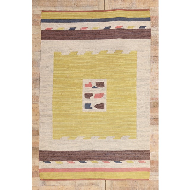 Vintage Swedish Rollakan Rug, 05'06 X 08'05 For Sale - Image 10 of 10