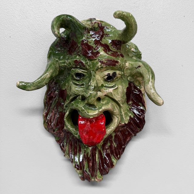 Apotropaic Ceramic Mask by Gennaro Condurso, Seminara, Italy, 2010s For Sale - Image 10 of 10