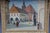 Oil painting, view of the Elector's Palace and St. Catherine's Church in Brandenburg an der Havel, Germany, Artist: I....