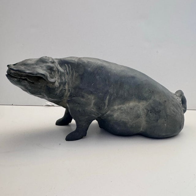 Vintage House Parts Inc Pot Belly Pigs Resin Farmhouse Decor Sculptures For Sale - Image 11 of 11