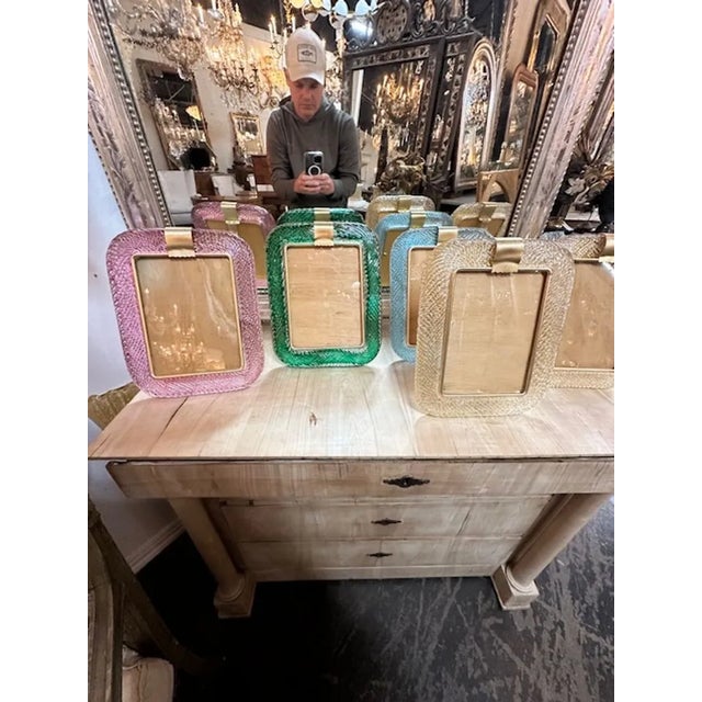 2000 - 2009 Murano Glass Picture Frame For Sale - Image 5 of 5