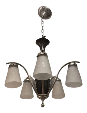 French Art Deco Chandelier Signed by Muller Freres