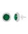11 Carat Round Emerald and Diamond Stud Earrings 14 Karat White Gold For Sale - Image 17 of 18