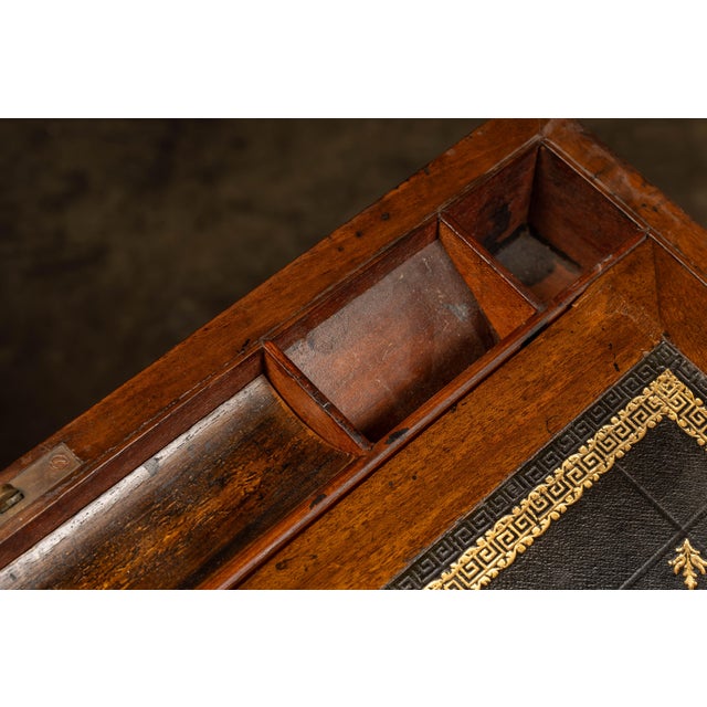 Antique English Walnut Folding Lap Desk For Sale - Image 11 of 11