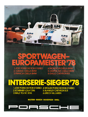 Original Porsche Poster by Strenger Advertising Agency