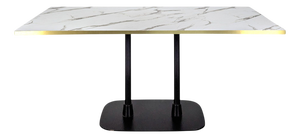 Vintage Marble-Effect Console Table