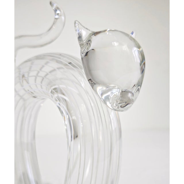 Mid-Century Modern Murano Glass Cat Sculpture by Licio Zanetti, Italy, 1970s For Sale - Image 14 of 18