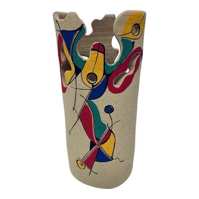 Bellon Alfareros Sculptural Modern Studio Pottery Vase For Sale