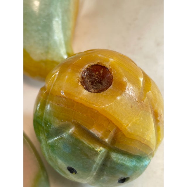 Mid 20th Century Summer Stone Fruit Vegetables Mexican Polished Onyx Carved Lg Lot 10 PCS For Sale - Image 9 of 12