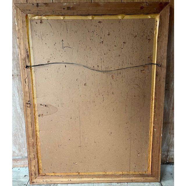 Baroque Mid 20th Century Large Baroque-Style Carved Gilt Wood Mirror — Dense Acanthus Scrollwork Frame For Sale - Image 3 of 9