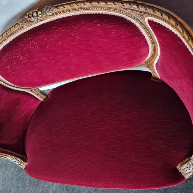 Wood Set of Basket Bench and Armchairs, 1950s, Set of 3 For Sale - Image 7 of 18