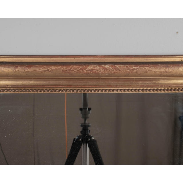 Bronze Early 20th C. French Louis Philippe Style Gilded Mirror For Sale - Image 8 of 9