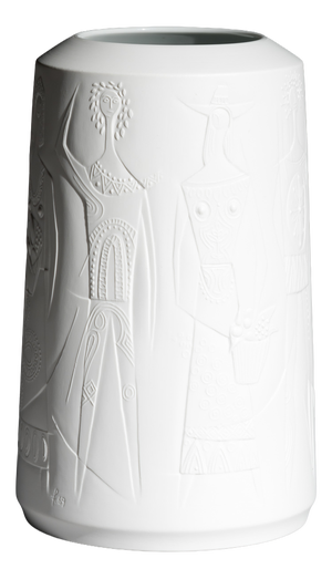 Figural Relief Bisque Porcelain Vase by Cuno Fischer for Hutschenreuther, 1969