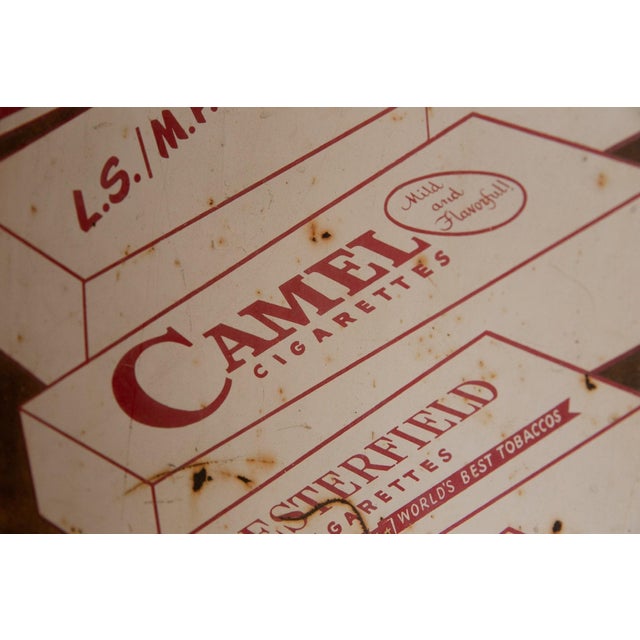Mid 20th Century Antique Hand-Painted Buy the Carton Sign For Sale - Image 5 of 8