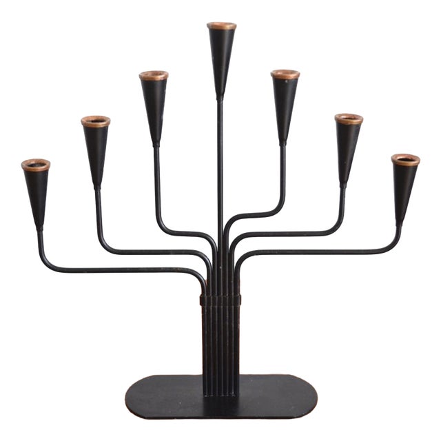 Swedish Candleholder by Gunnar Ander for Ystad-Metall, 1960s For Sale