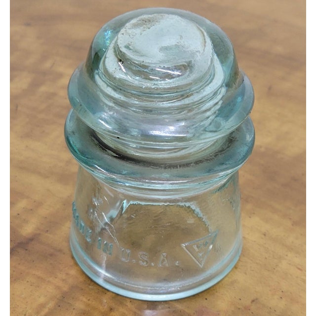 Aqua Vintage Whitall Tatum Co No 2 Aqua Glass Insulator For Sale - Image 8 of 10