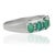 Not Yet Made - Made To Order Five Stone Oval 1.38 Ct Emerald & Diamond Half Eternity Band Ring in 925 Silver Size 8 For Sale - Image 5 of 12