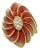 Diamond Enamel Floral Swirl Ring 18k Yellow Gold Size 7 For Sale