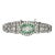 Vintage Art Deco Old Euro Cut Diamond and Emerald Bracelet in Platinum For Sale