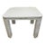 Very Heavy Vintage Modern White Rafia Gaming Card Table Style and Quality of Karl Springer For Sale