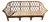 Vintage Coastal Rattan Sofa With Hand-Lashed Leather Bindings (No Cushion) For Sale