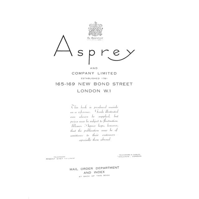 Traditional 1930s Asprey and Company Ltd. [Trade Catalogue] For Sale - Image 3 of 18