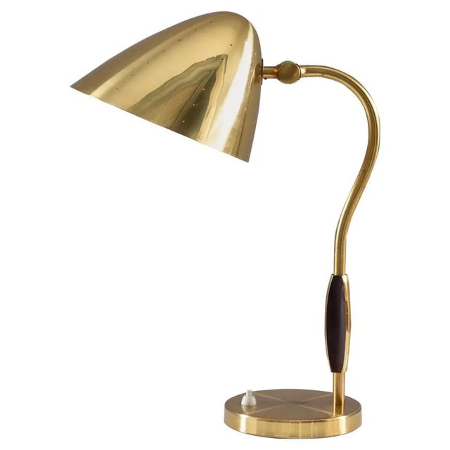 Mid-Century Swedish Table Lamp in Perforated Brass from Boréns For Sale - Image 10 of 10