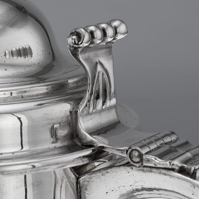 Vintage Italian Silver Plated Lidded Tankard Ice Bucket, 1970 For Sale - Image 12 of 15