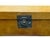 Vintage Scholar Mustard Yellow Leather Rectangular Wood Trunk Box For Sale - Image 10 of 11