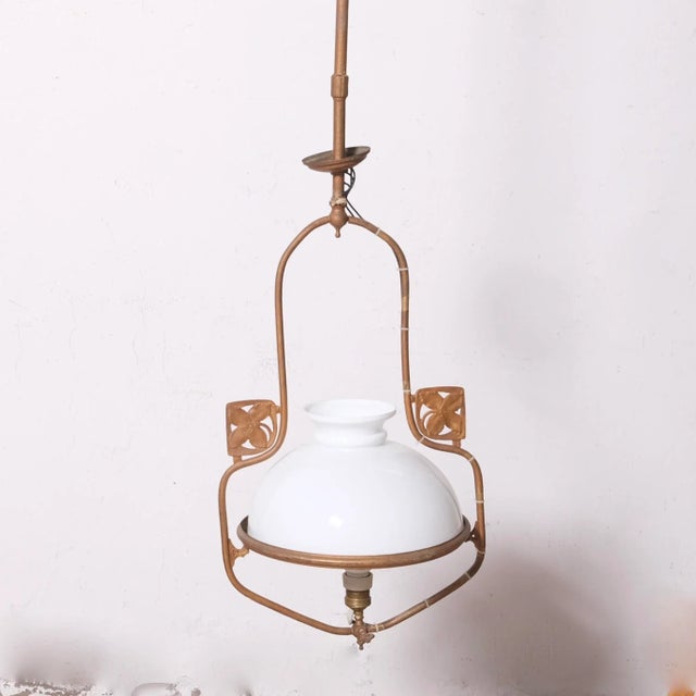 Antique Art Nouveau Lantern Pendant, 1890s For Sale - Image 5 of 16