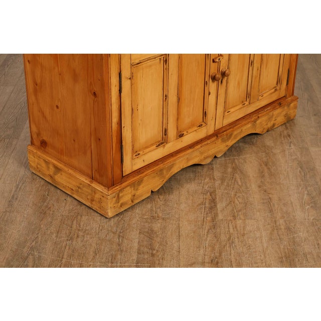 Pine Country Style Armoire Cabinet With Drawers For Sale - Image 9 of 18