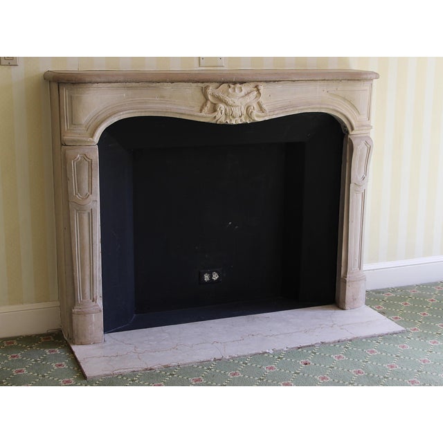 Waldorf Astoria Louis XV French Limestone Mantel For Sale - Image 6 of 14