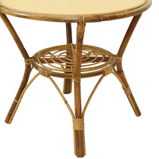 Vintage Rattan Armchairs and Table, 1960s, Set of 3 For Sale - Image 18 of 18