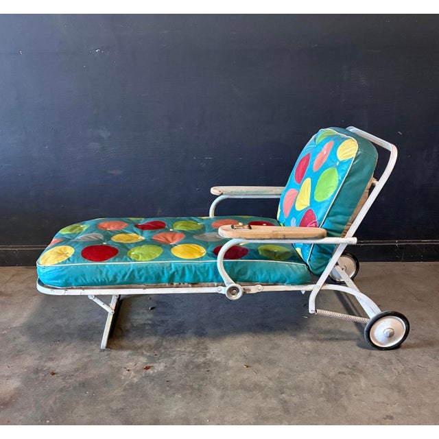 Mid 20th Century Mod Vintage Patio or Pool Side Lounger For Sale - Image 5 of 7