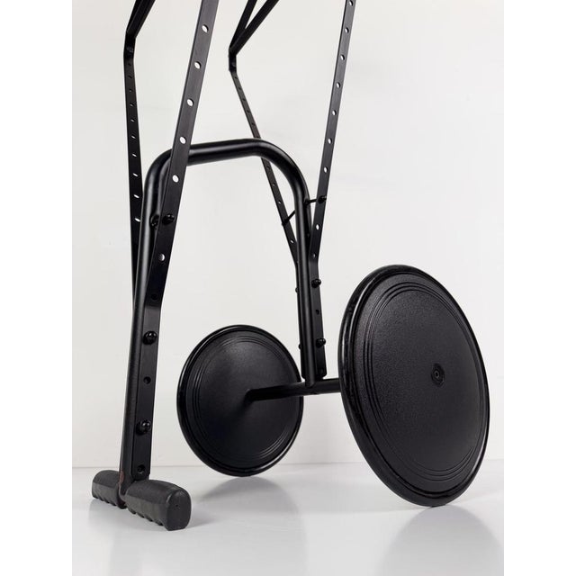 Italian Postmodern Valet Stand on Wheels in Enameled Iron, 1980s For Sale - Image 6 of 18