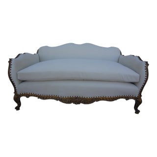 19th Century French Régence Style Giltwood Loveseat or Sofa For Sale