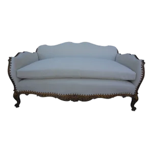 19th Century French Régence Style Giltwood Loveseat or Sofa