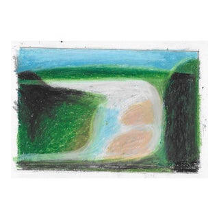 1960s Mid Century Pastel Landscape For Sale