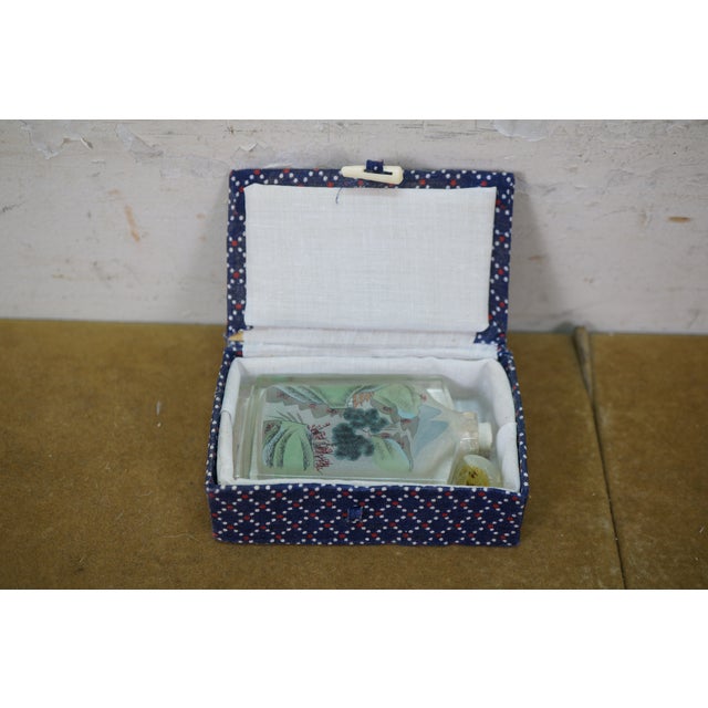 Antique Chinese Chinoiserie Reverse Painted Tobacco Snuff Bottle 3.5" For Sale - Image 16 of 16