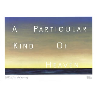 2001 Edward Ruscha 'A Particular Kind of Heaven' Pop Art Blue, Yellow, Black USA Offset Lithograph For Sale