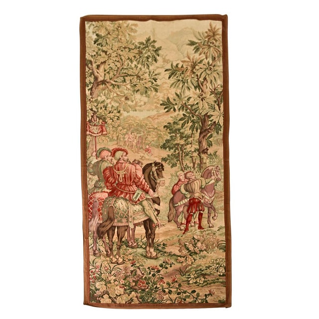 French 20th Century Tapestry Cartoon with Iron Hanger For Sale - Image 4 of 12