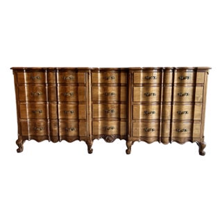 Vintage Union National French Provincial 12 Drawer Triple Dresser For Sale