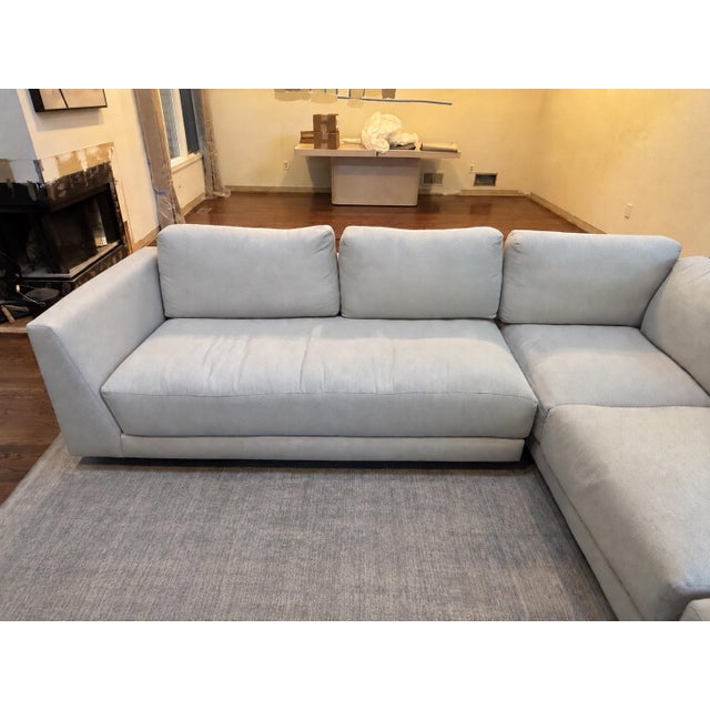 Textile Room & Board Clemens Sectional With Ottoman For Sale - Image 7 of 7