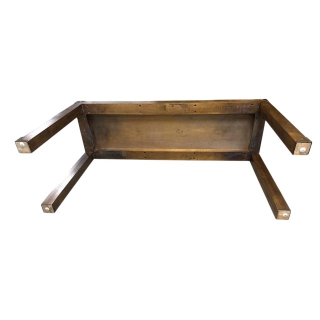 1970s Late 20th Century Henredon Style Oak Parsons Console Table For Sale - Image 5 of 14