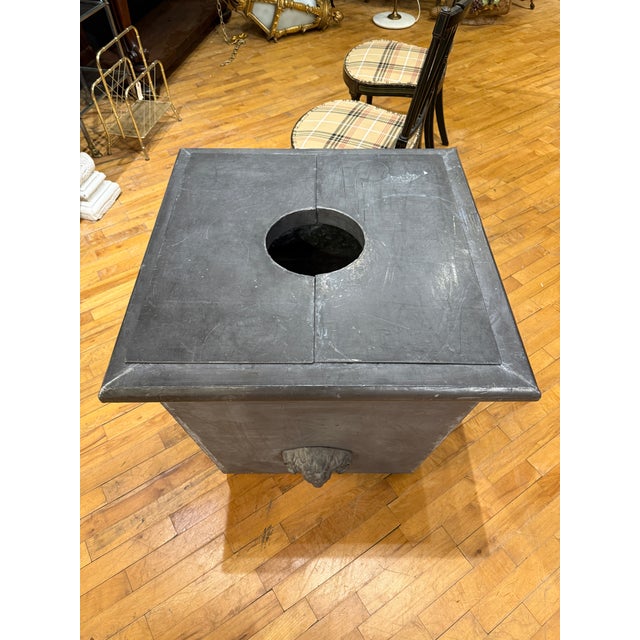 Early 20th Century French Lead and Zinc Ram’s Head Garden Planter, Circa 1920 For Sale - Image 5 of 10
