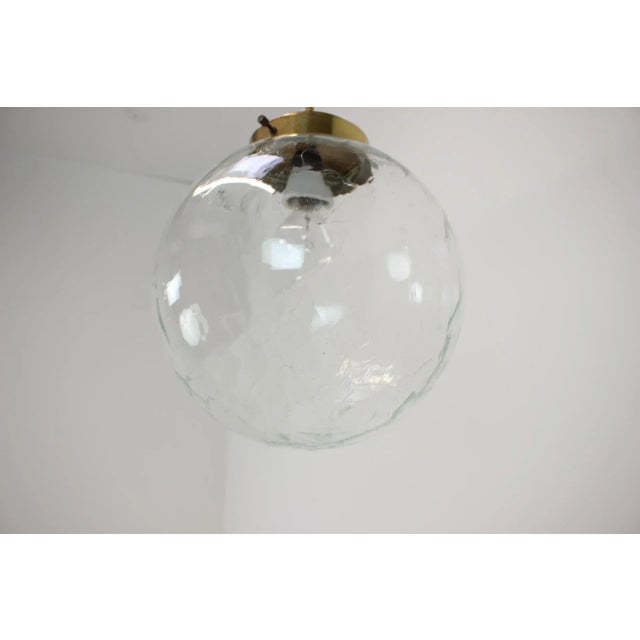 Mid-Century Big Glass Pendant by Kamenicky Senov, 1970s For Sale - Image 6 of 13