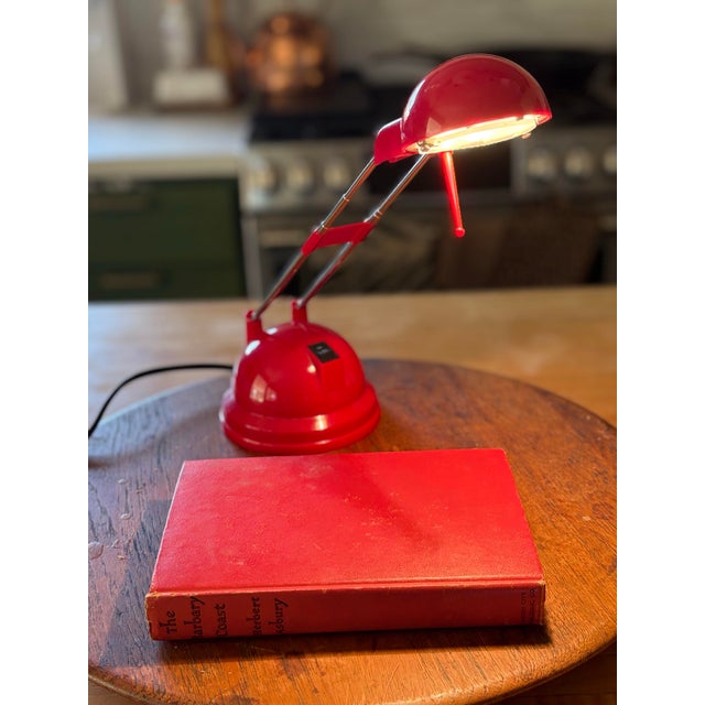 Postmodern 1990s Vintage Ikea Espressivo 77 Postmodern Telescopic Desk Lamp - Red For Sale - Image 3 of 10