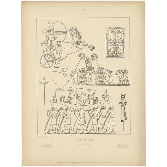 Antique Egyptian Costume and Culture and Primitive Time Prints, 1900, Set of 10 For Sale - Image 9 of 12